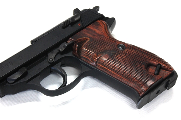 AWG-1453] ウッドグリップ｜マルゼン製 ワルサーP38 ☆13000 