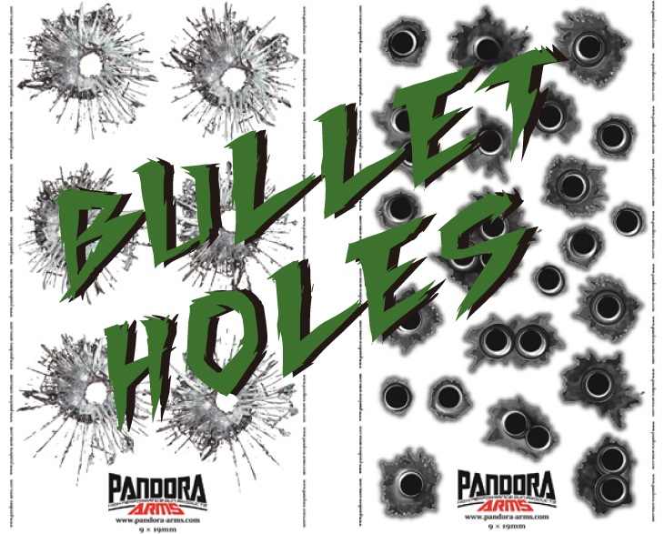 弾痕デカール ガラスorメタル パンドラ アームズ モデルガン エアガン Pandora Arms