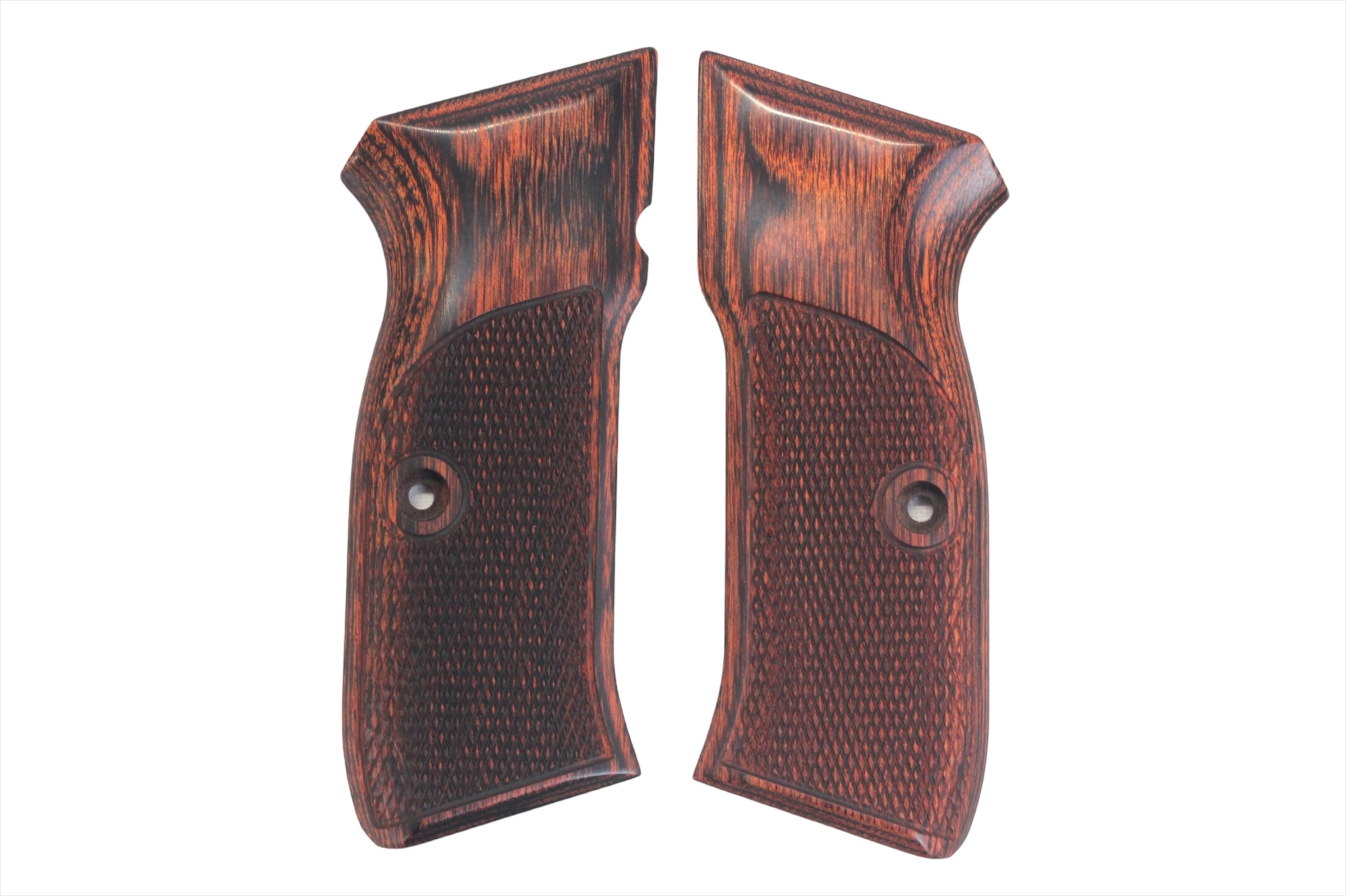 Cz75 / KSC / 木製グリップ / チェッカー / ブラウン [AWG-1449