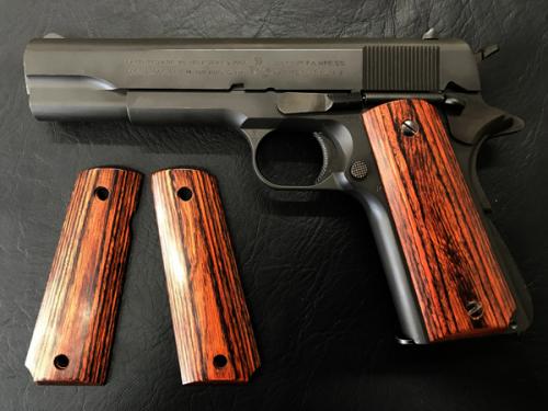 Wood Grip Government-45AUTO Smooth Brown