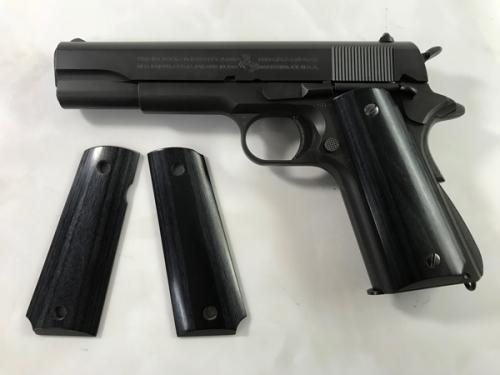 Wood Grip Government-45AUTO Smooth Black