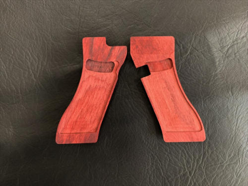 Wood Grip Glock 17-18C Smooth Red