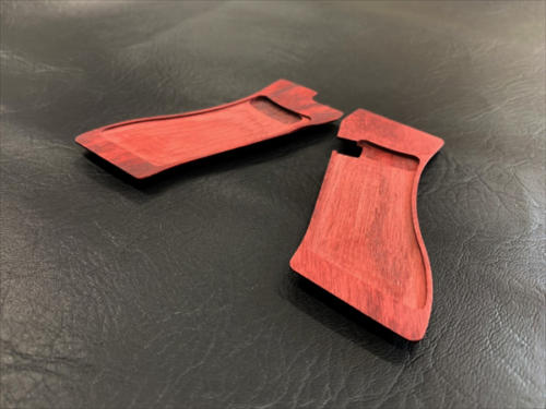 Wood Grip Glock 17-18C Smooth Red