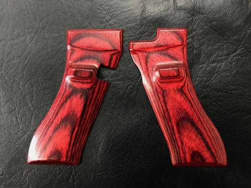 Wood Grip Glock 17-18C Smooth Red