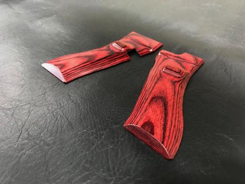 Wood Grip Glock 17-18C Smooth Red