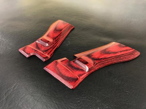 Wood Grip Glock 17-18C Smooth Red