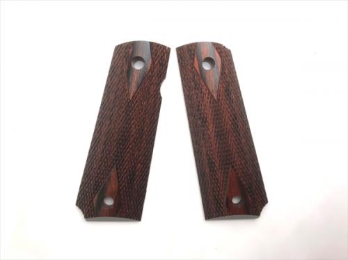 Wood Grip Government / 45 AUTO <Diamond Checker / Brown>